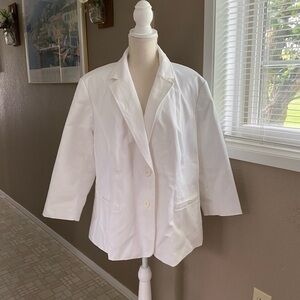 Sejour winter white plus size blazer, Sz. 22W